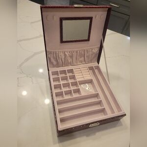 Leather Red Jewelry Box